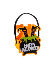 Borsina in feltro con gambe strega h.cm.24 ca. con cartellino/etichetta Borsina in feltro con gambe strega h.cm.24 ca. con cartellino/etichetta