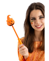 Gadget con calabaza luminosa de 23 cm de largo aprox. (pilas incluidas) sobre cartoncillo