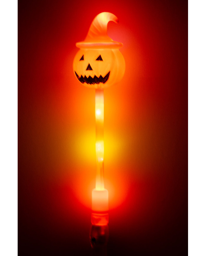 Lighting pumpkin decoration cm. 23 (batteries included) on card