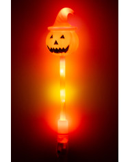 Lighting pumpkin decoration cm. 23 (batteries included) on card