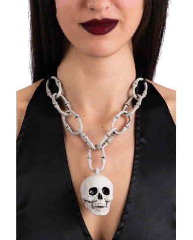 Collar con calavera con etiqueta colgante/etiqueta adhesiva Collar con calavera con etiqueta colgante/etiqueta adhesiva