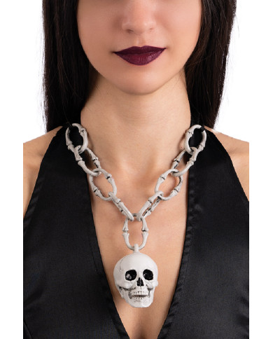 Collar con calavera con etiqueta colgante/etiqueta adhesiva Collar con calavera con etiqueta colgante/etiqueta adhesiva