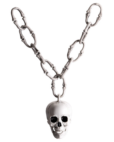 Collier avec tête de mort, avec étiquette volante / étiquette