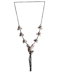 Collar con calavera y huesos con etiqueta colgante/etiqueta adhesiva Collar con calavera y huesos con etiqueta colgante/etiqueta adhesiva