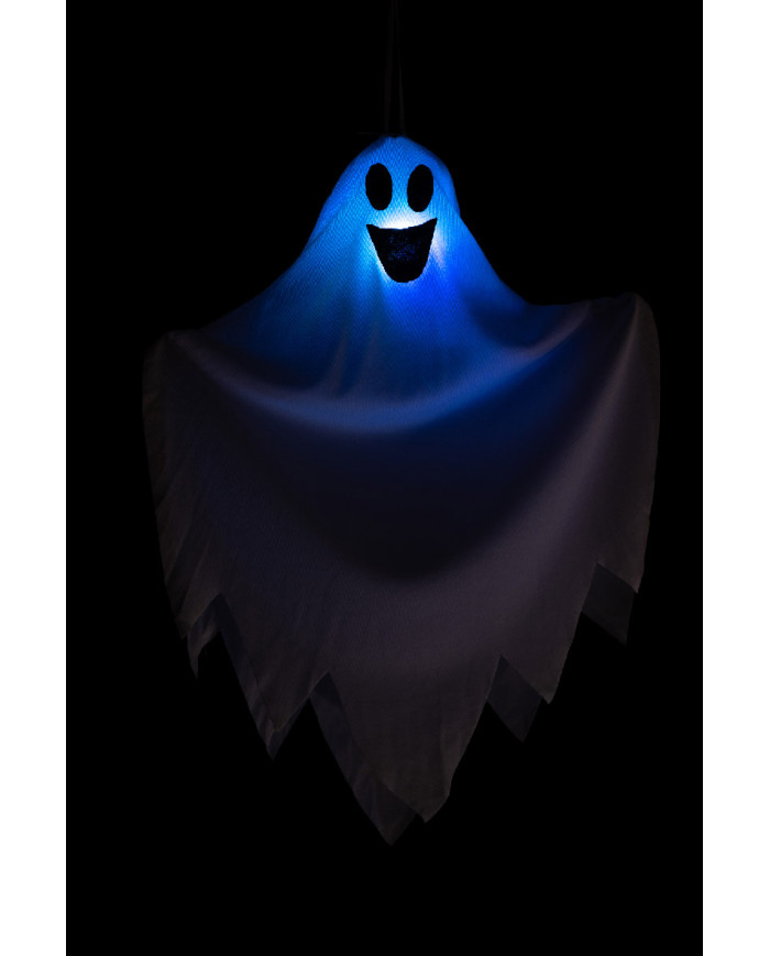 Fantasma para colgar de 40 cm de diám. aprox. con luces (pilas incluidas) con etiqueta colgante/etiqueta adhesiva