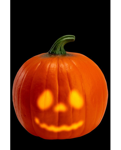 Calabaza decorativa de 23 cm de diám. aprox. con luces y sonido (pilas incluidas) con etiqueta colgante/etiqueta adhesiva Calabaza decorativa de 23 cm de diám. aprox. con luces y sonido (pilas incluidas) con etiqueta colgante/etiqueta adhesiva