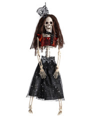 Hanging woman skeleton with skirt h.cm.40 with label