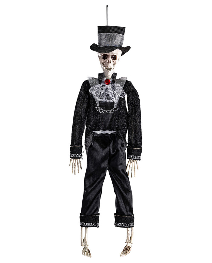 Esqueleto Lord para colgar de 40 cm de alto aprox. con etiqueta colgante/etiqueta adhesiva