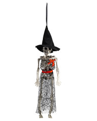 Hanging lady skeleton with black tulle dress h.cm.50 with label
