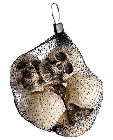6 skulls h.cm.5 net bag with label