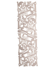 White felt centrepiece with skeletons cm. 110x30 with label
