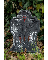 Cross tombstone h.cm.43x30 with label