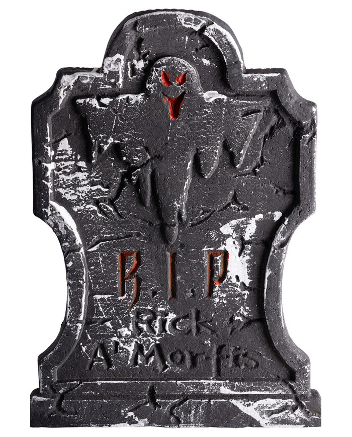 Grabkreuz aus Polystyrol, ca. 43 x 30 cm mit Pappschild/Etikett