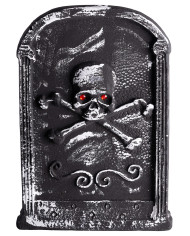 Skull tombstone h.cm.36x25 with label