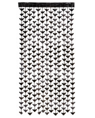 Cortina negra de plástico de 200 cm de alto x 100 aprox. en bolsa con solapa de cartón