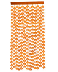 Cortina naranja de plástico de 200 cm de alto x 100 aprox. en bolsa con solapa de cartón