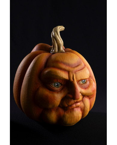 Calabaza de resina de 32 cm de alto aprox. con etiqueta colgante/etiqueta adhesiva