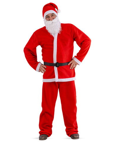 Kostüm für Weihnachtsmann aus Fleece, Einheitsgr. L/XL in Beutel mit Haken Kostüm für Weihnachtsmann aus Fleece, Einheitsgr. L/XL in Beutel mit Haken