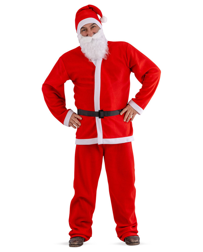 Kostüm für Weihnachtsmann aus Fleece, Einheitsgr. L/XL in Beutel mit Haken