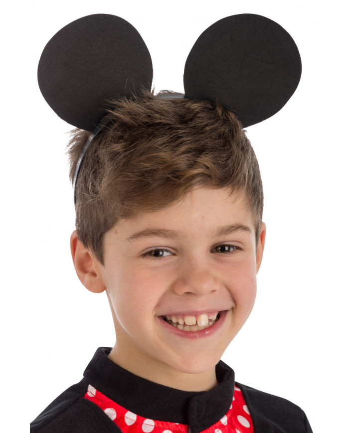 Black mouse headband made of eva material for a little Mickie.