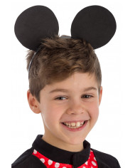 Black mouse headband made of eva material for a little Mickie.