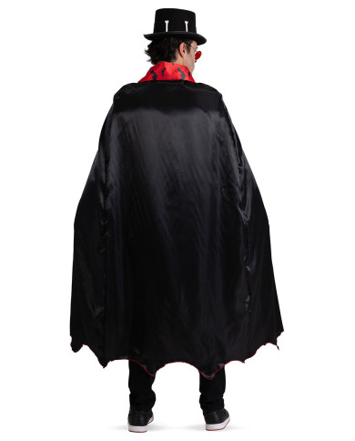 Cape en satin avec col et dessins imprimés, long. 140 cm env., dans un sachet avec crochet Cape en satin avec col et dessins imprimés, long. 140 cm env., dans un sachet avec crochet