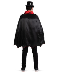 Cape en satin avec col et dessins imprimés, long. 90 cm env., dans un sachet avec crochet Cape en satin avec col et dessins imprimés, long. 90 cm env., dans un sachet avec crochet