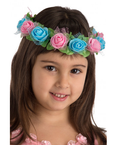 Crowns of little roses in assorted colors, ideal for hairstyles Crowns of little roses in assorted colors, ideal for hairstyles