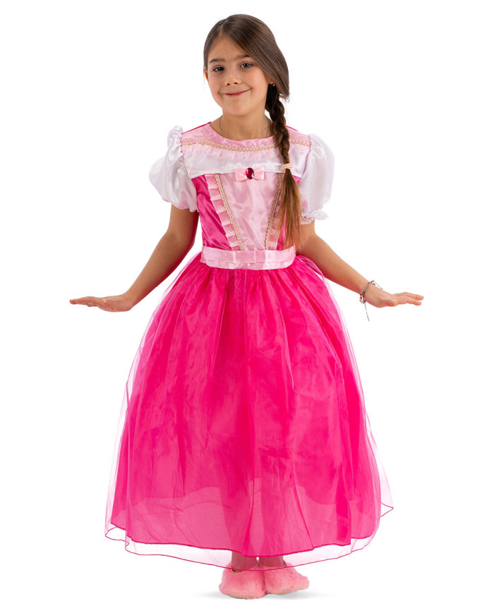 Fuchsia princess costume size iv in bag with hook