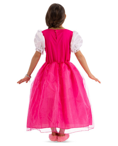 Costume principessa fuxia in busta con gancio