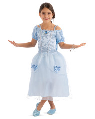Costume principessa azzurra in busta con gancio