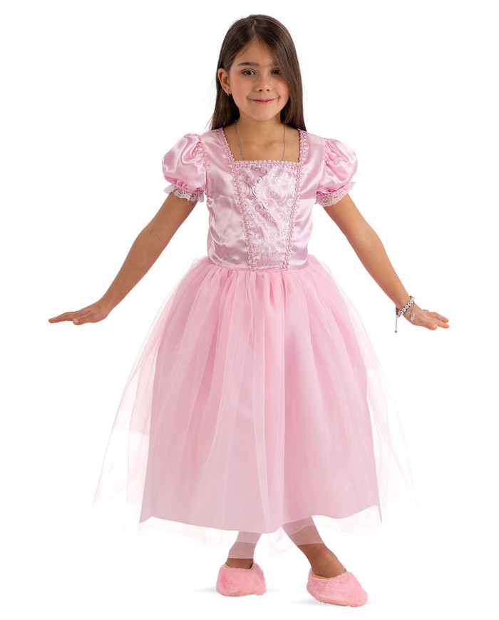 Pink princess costume size iv in bag with hook