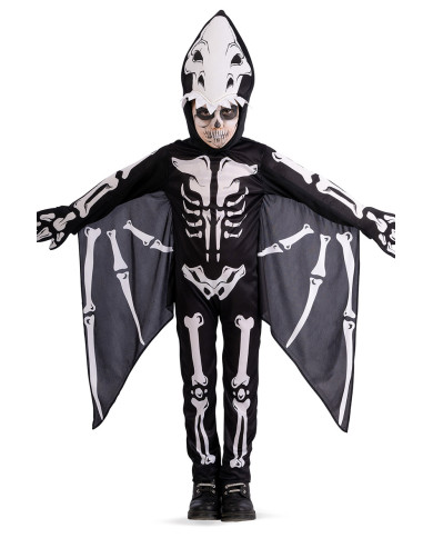 Bat-skeleton jumpsuit size v in bag with hook