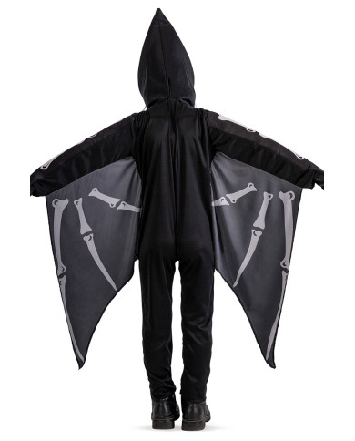 Déguisement combinaison squelette chauve-souris, dans un sachet avec crochet