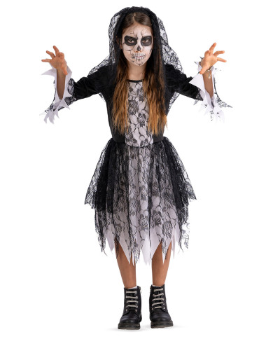 Costume sposa scheletro in busta con gancio