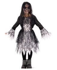 Skeleton bride costume size vi in bag with hook