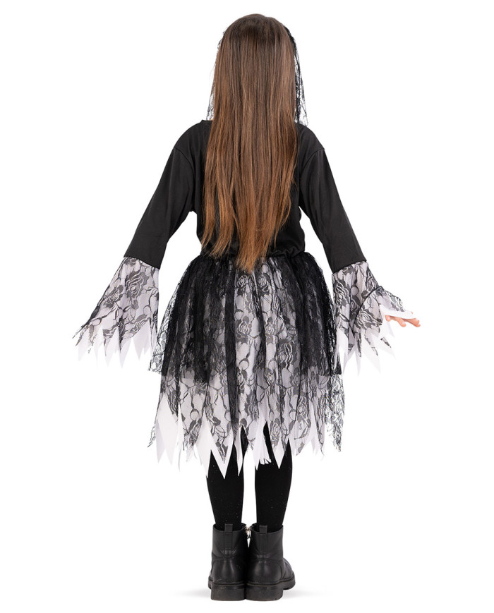 Costume sposa scheletro in busta con gancio