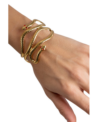 Armreif mit Schlange, goldfarben, mit Aufhänger Armreif mit Schlange, goldfarben, mit Aufhänger