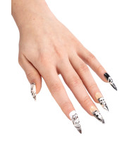 Faux ongles sujets halloween autocollants, dans une boîte
