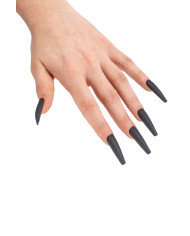 Ongles noirs longs, dans une boîte