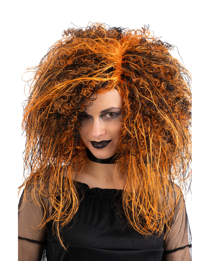 Black and orange pop wig in box Black and orange pop wig in box