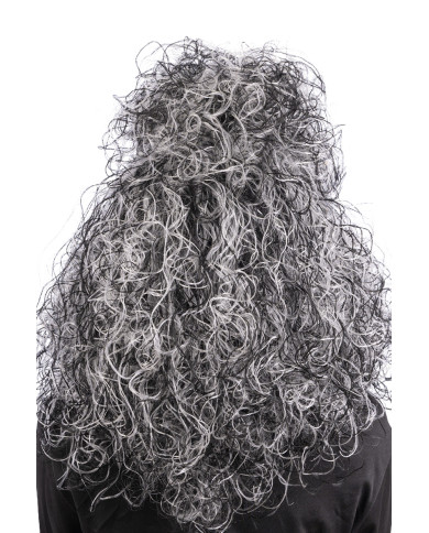 Black and white witch wig in box