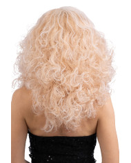 Perücke, gelockt, blond, in Koffer