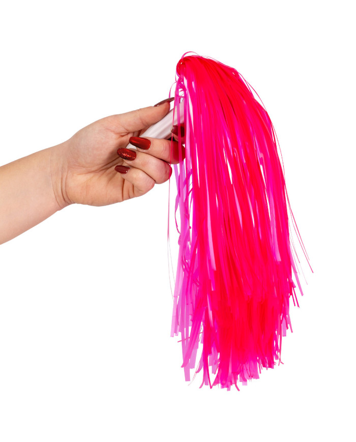 2 pom pon rosa fluo su cartoncino 2 pom pon rosa fluo su cartoncino