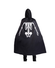 Jersey cape with skeleton printing and hood length cm. 130 in bag w/hook