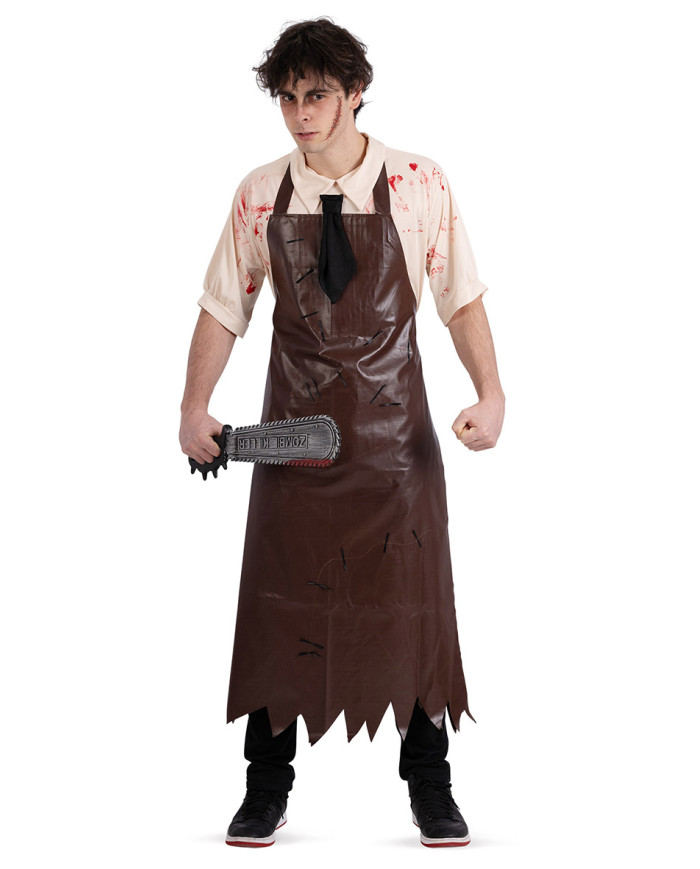 Horror butcher costume, one size m-l in bag with hook