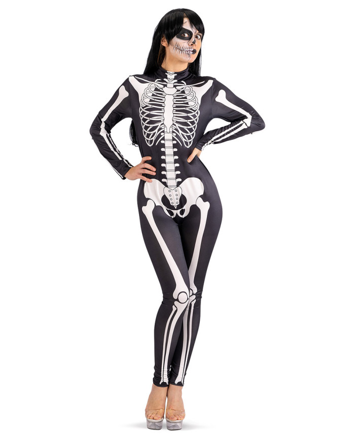 Unisex skeleton jumpsuit, one size  s-m in bag with hook