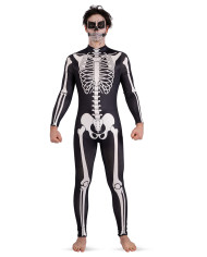 COSTUME TUTA SCHELETRO  UNISEX TG. (M-L) IN BUSTA C/GANCIO