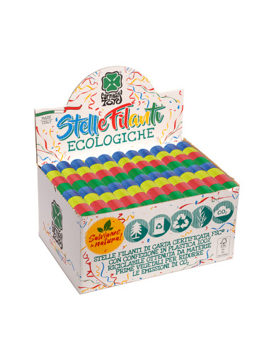 50 standard certified paper streamers in display stand h.cm.42 x l.40 x w.30