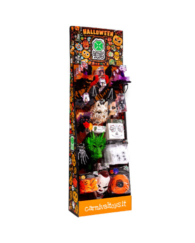 ACCESSORI HALLOWEEN  (PZ.124) MOD.ASS. IN ESPOSITORE H.CM.190XL.60XP.35 CA. ACCESSORI HALLOWEEN  (PZ.124) MOD.ASS. IN ESPOSITORE H.CM.190XL.60XP.35 CA.